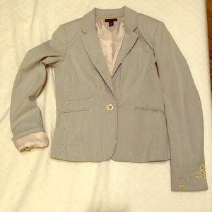 Seersucker (blue - white) suit jacket Women’s
